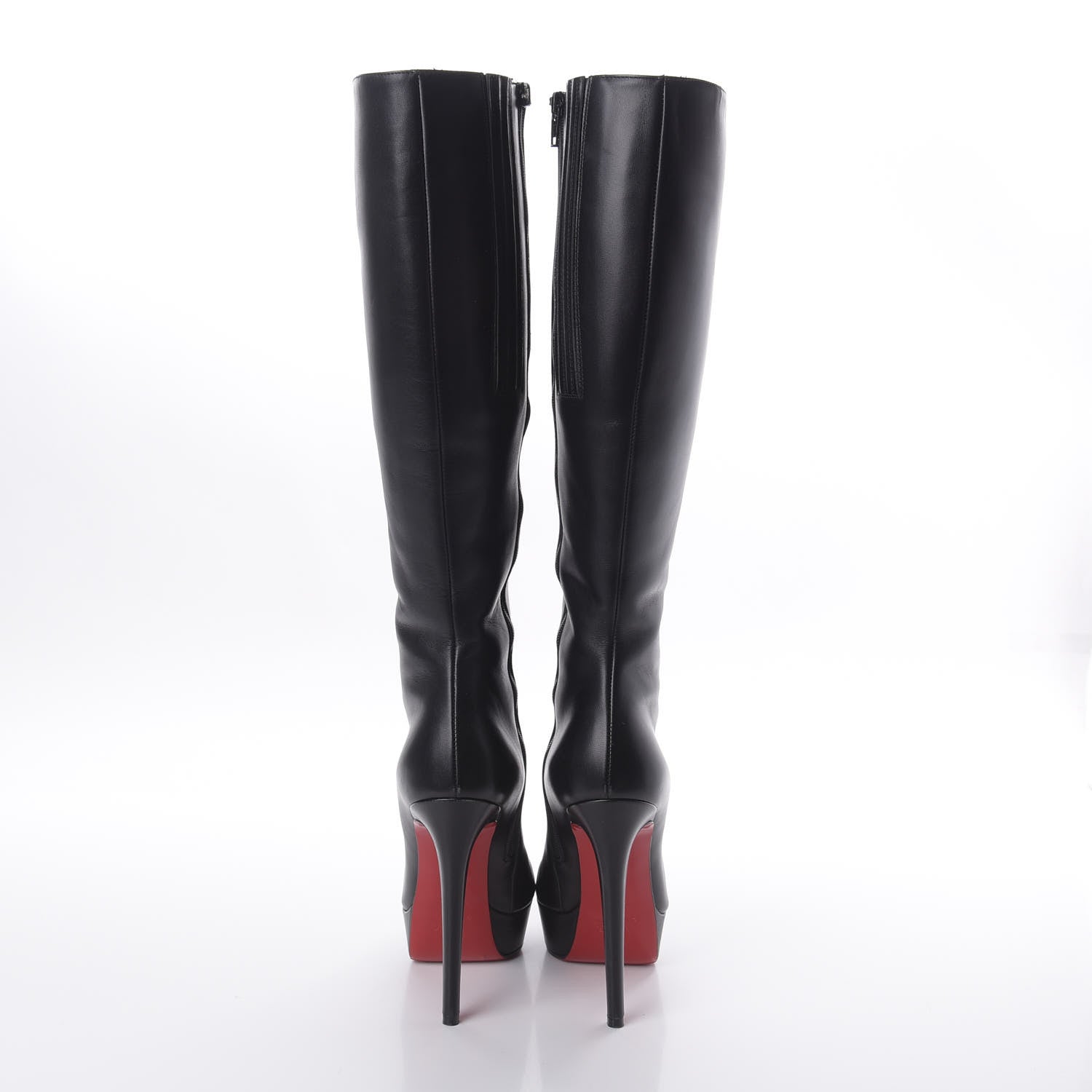 Christian Louboutin Calfskin Bianca Botta 140 Knee Boots 37 Black 6 of 10