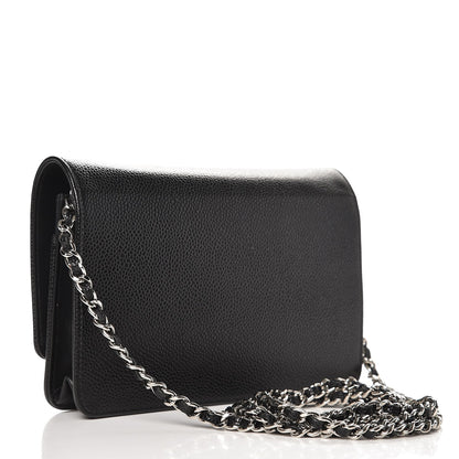 Chanel Caviar Timeless CC Wallet On Chain WOC Black 3 of 11