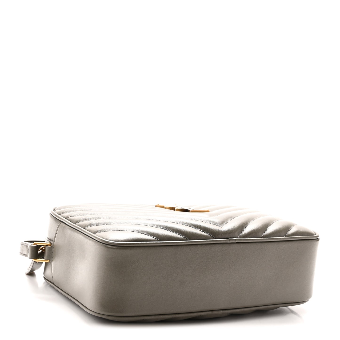 Calfskin Matelasse Monogram Lou Camera Bag Dusty Grey