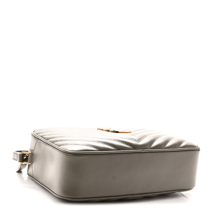 Saint Laurent Calfskin Matelasse Monogram Lou Camera Bag Dusty Grey 4 of 10