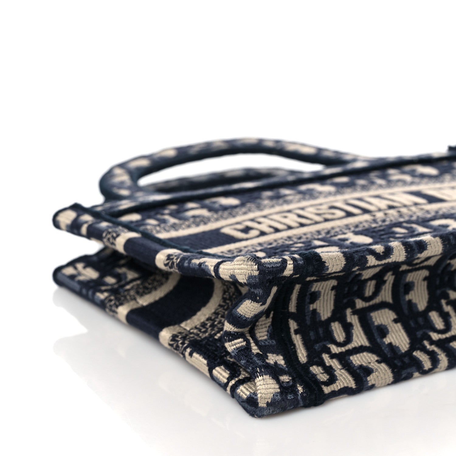 Christian Dior Oblique Mini Book Tote Blue Multicolor 9 of 10