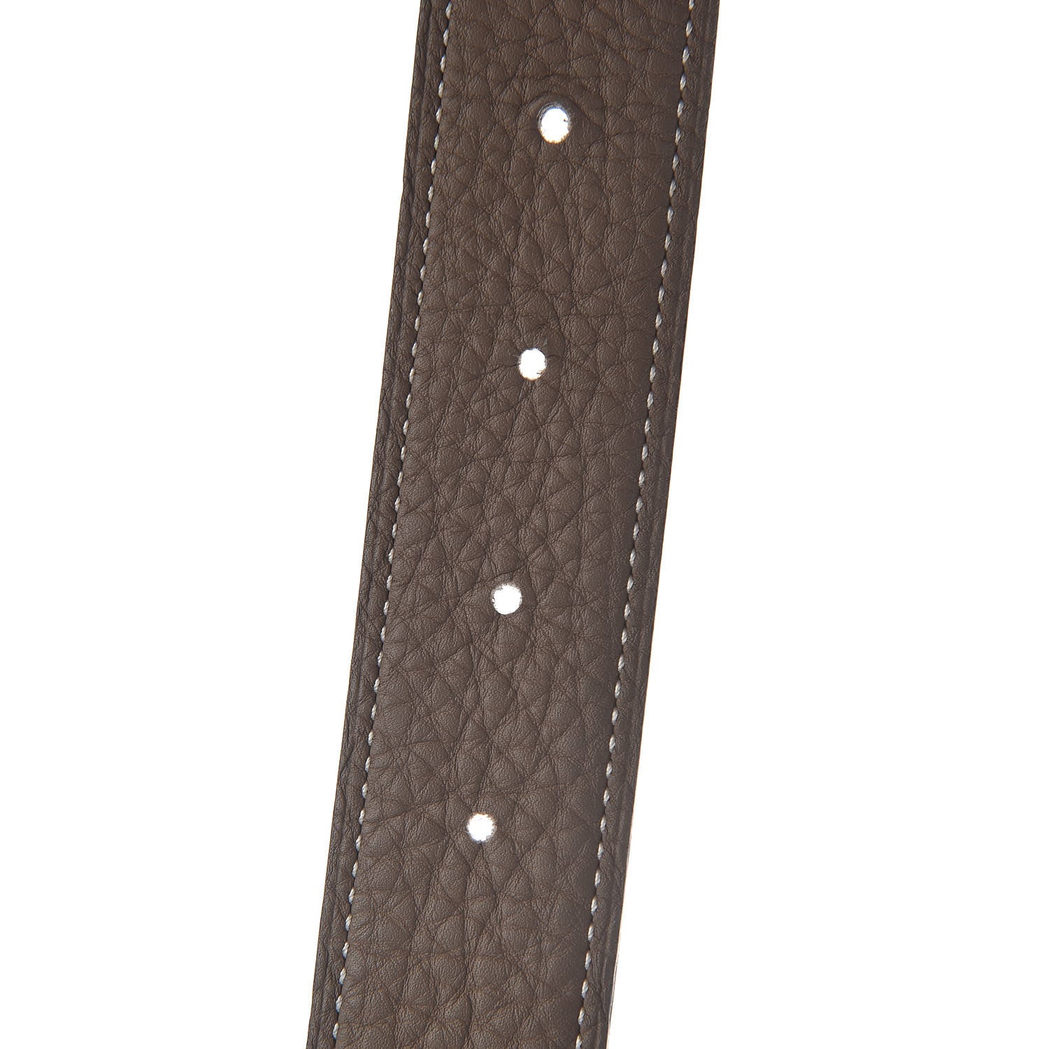 Hermes Box Togo 32mm Belt Strap 85 Black Etoupe 5 of 5