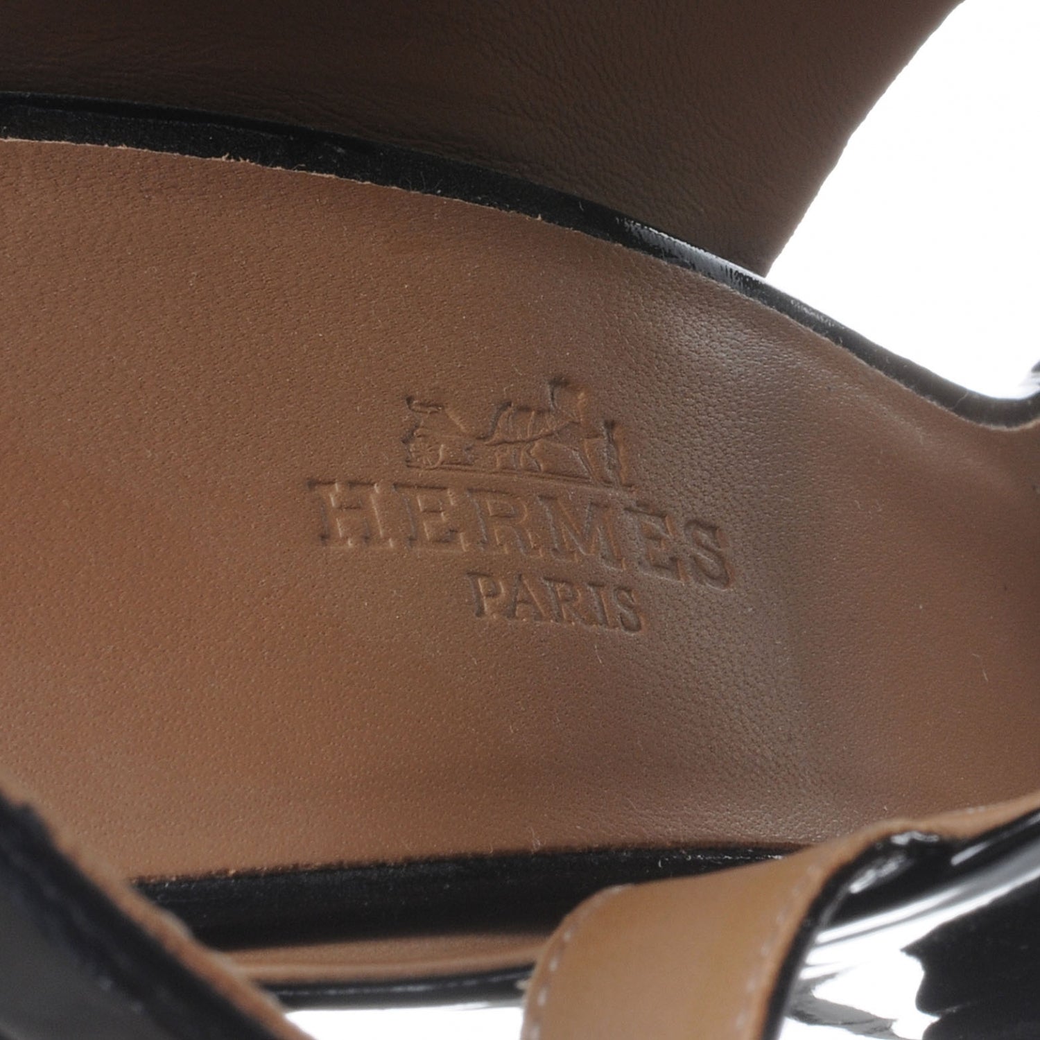 Hermes Patent Leather Stud Heels 39.5 Black 6 of 6