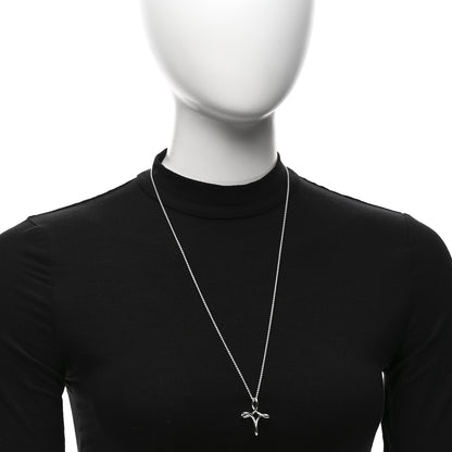 Tiffany Sterling Silver Elsa Peretti Infinity Cross Pendant Necklace 2 of 5
