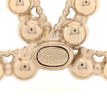 Chanel Metal Bead CC Round Brooch Gold 3 of 4