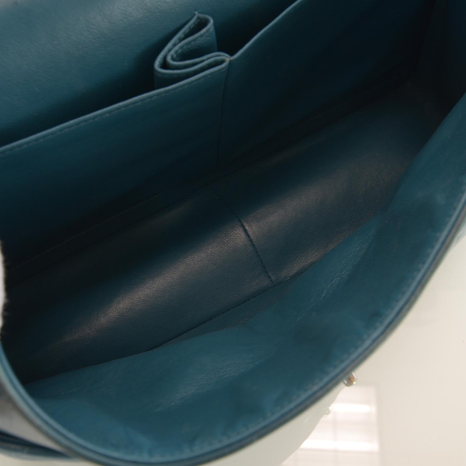 Chanel Lambskin Quilted Jumbo Double Flap Turquoise 9 of 9