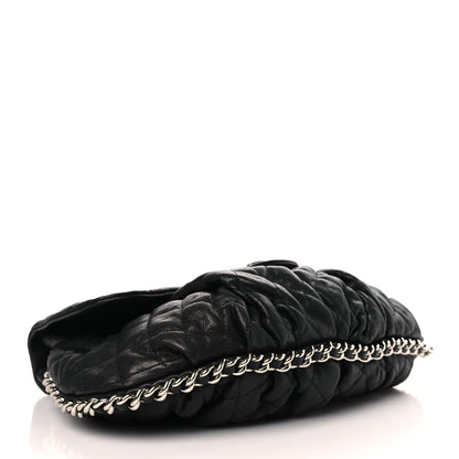 Chanel Washed Lambskin Quilted Large Chain Around Messenger Black 4 of 9