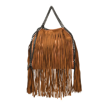 Stella McCartney Shaggy Deer Fringe Mini Falabella Tote Brown 1 of 8