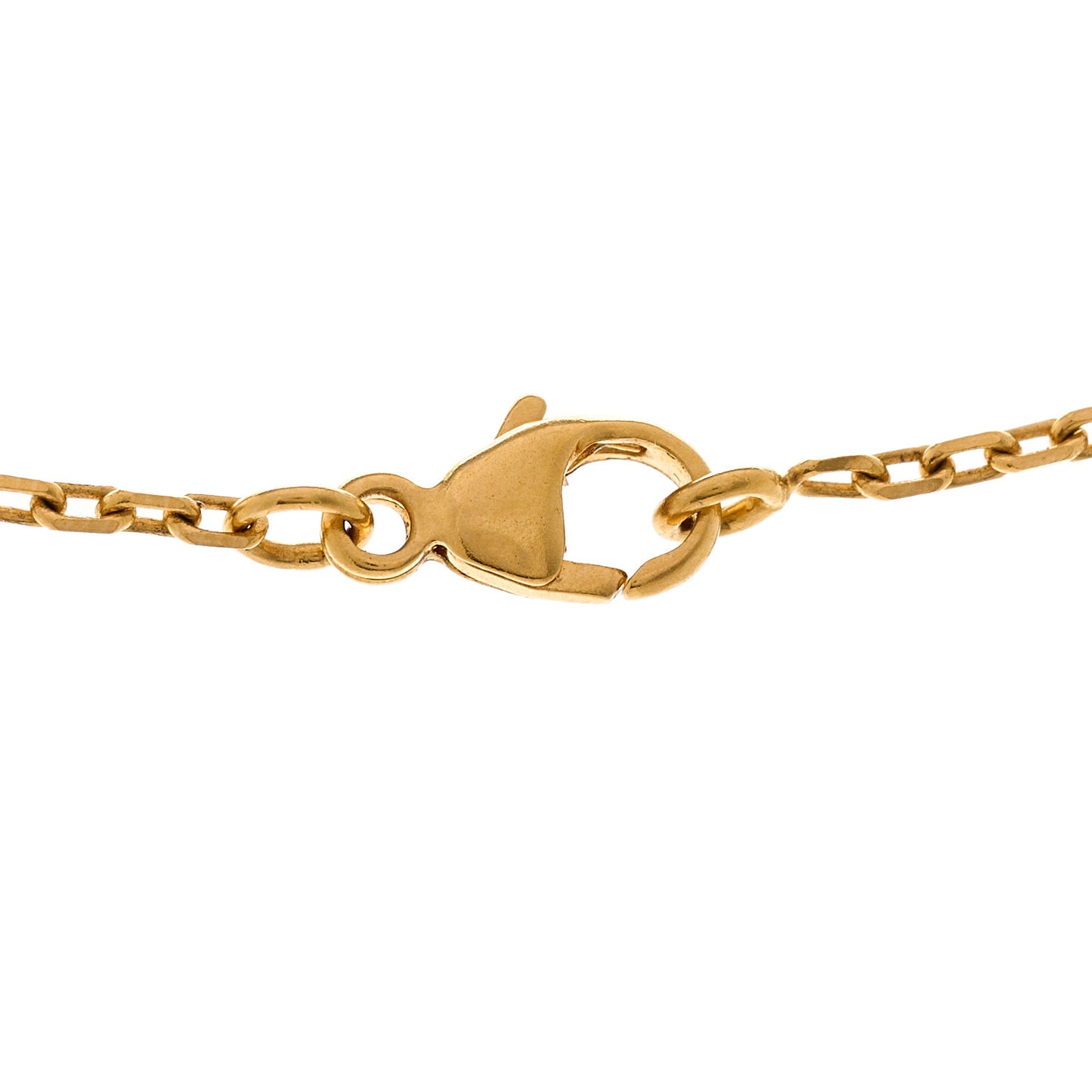 Lacquered Gold Mini Pop H Pendant Necklace Bleu Jean