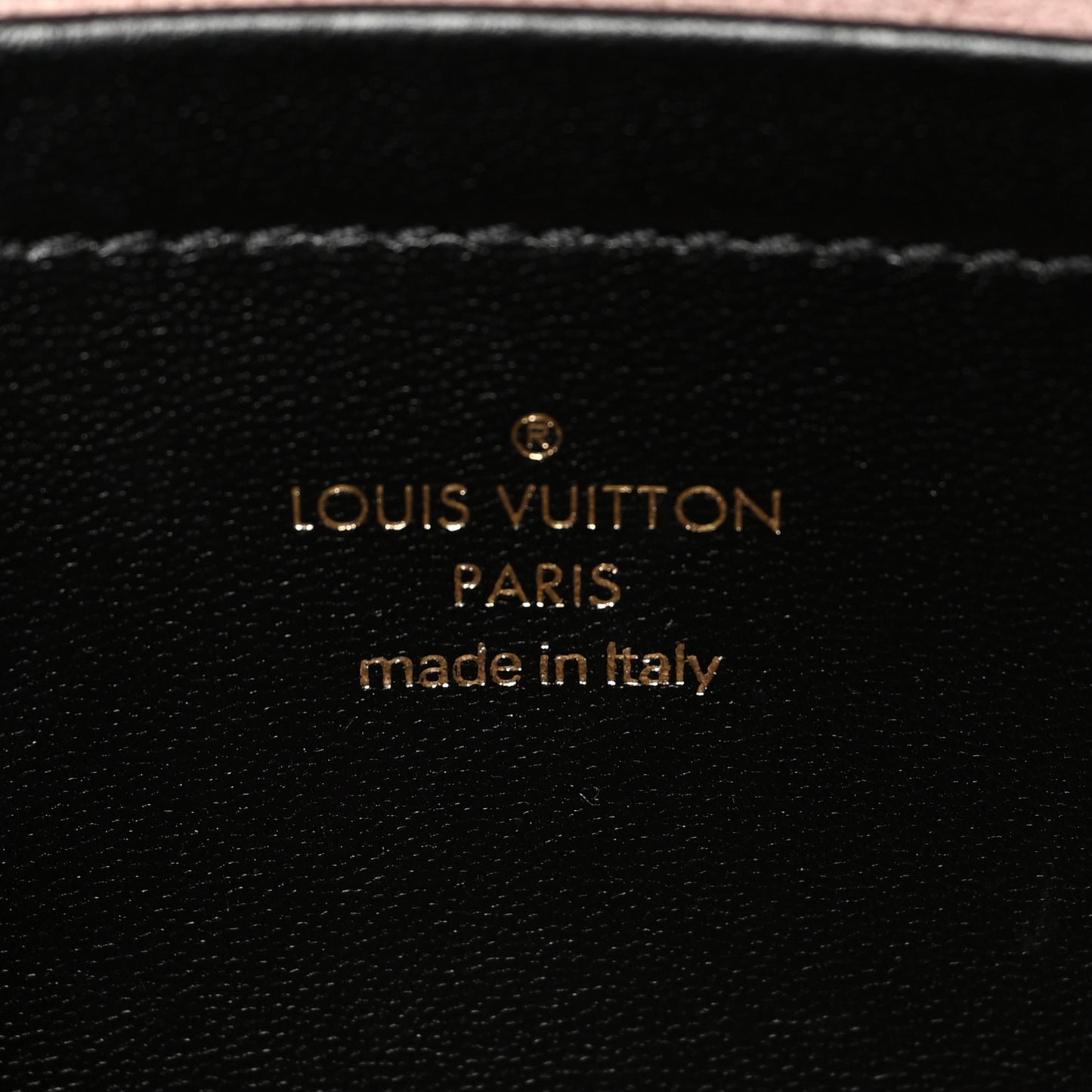 Lambskin Embossed Monogram Pochette Coussin Black