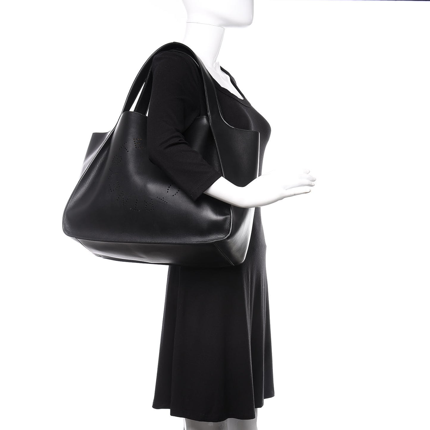 Eco Alter Nappa East West Perforated Tote Black