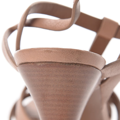 Saint Laurent Calfskin Tribute 105 Platform Sandals 37 Light Beige 16 of 17
