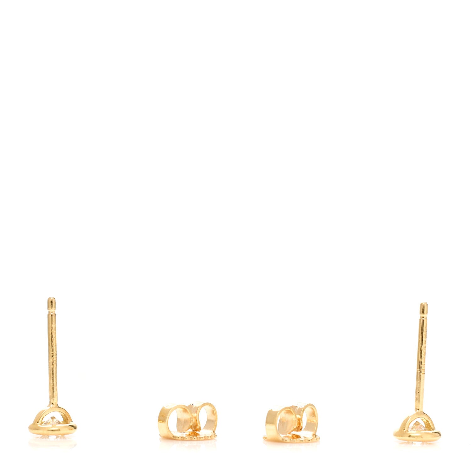 Tiffany 18K Yellow Gold Diamond .34ctw Elsa Peretti Diamonds By The Yard Earrings 3 of 5