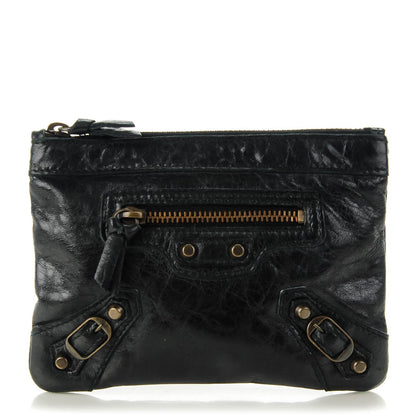 Balenciaga Agneau Classic Hardware M Porte-Monnaie Coin Purse Black 1 of 7