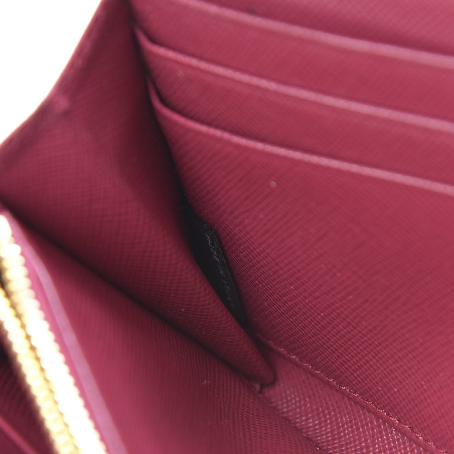 Saffiano Metal Zip Around Wallet Ametista