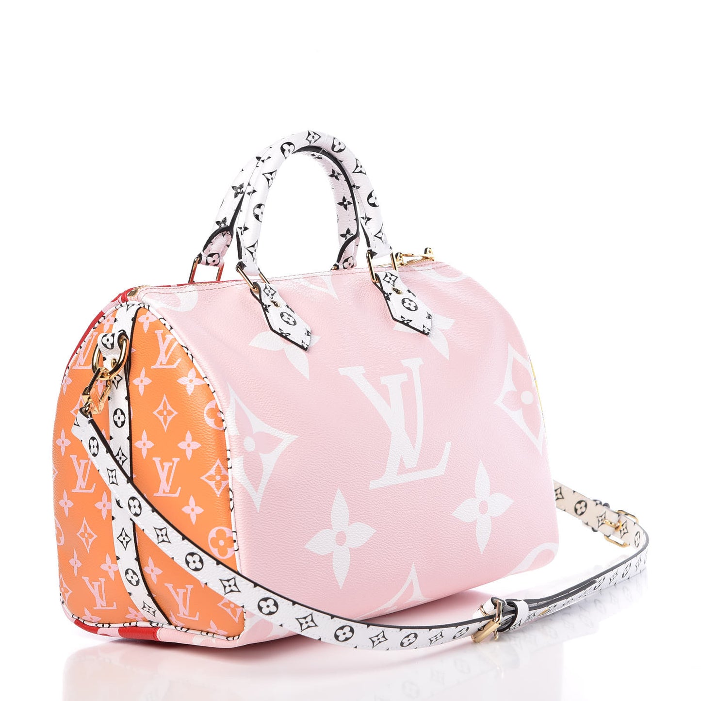 Monogram Giant Speedy Bandouliere 30 Rouge