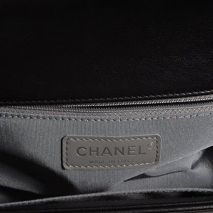 Chanel Calfskin Chevron New Medium Boy Flap Black 6 of 7