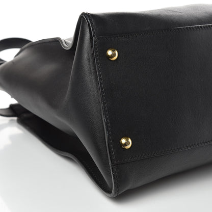 Fendi Vitello Seta Shiny Nappa Large Peekaboo Iconic Satchel Black 9 of 15