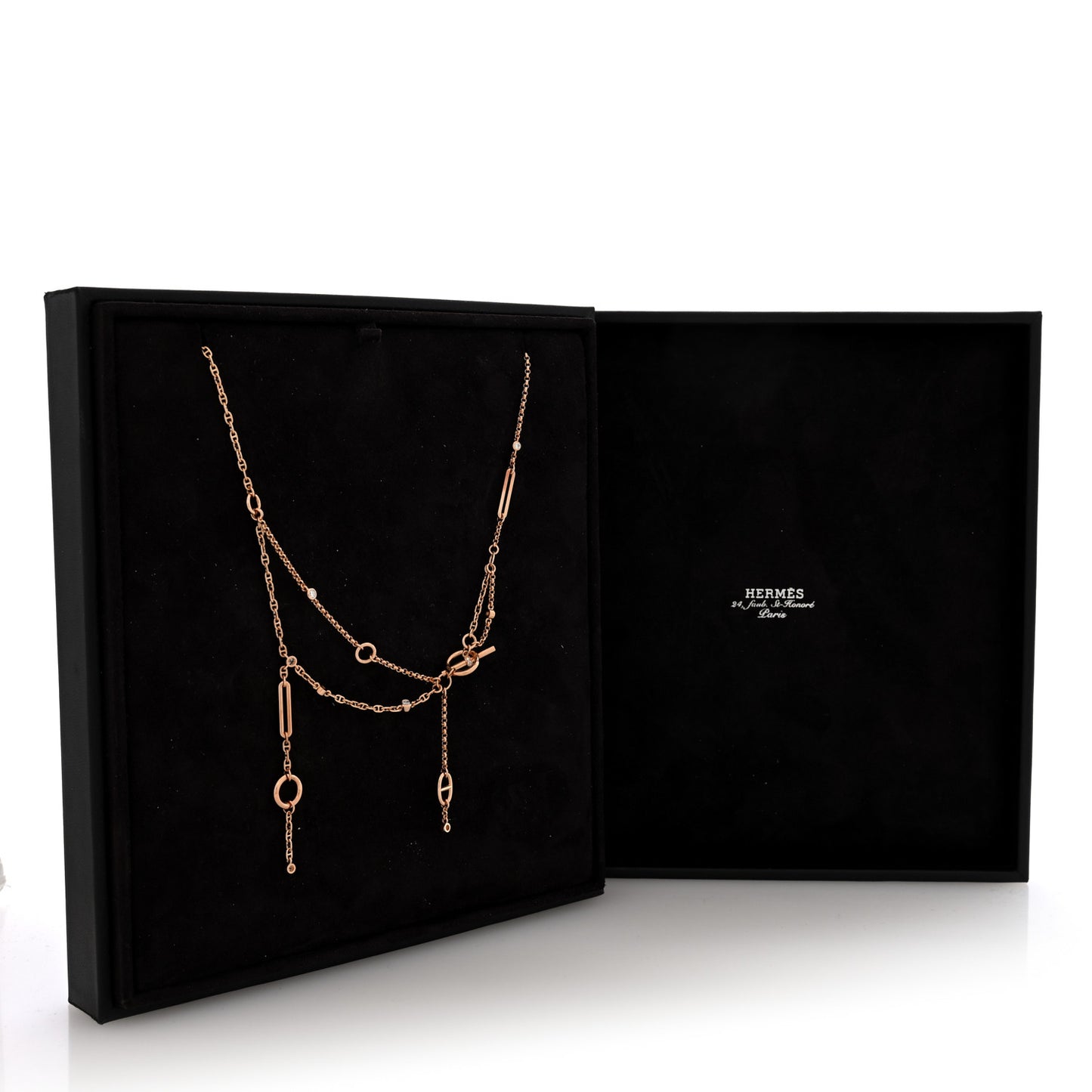18K Rose Gold Diamond Chaine d'Ancre Chaos Necklace