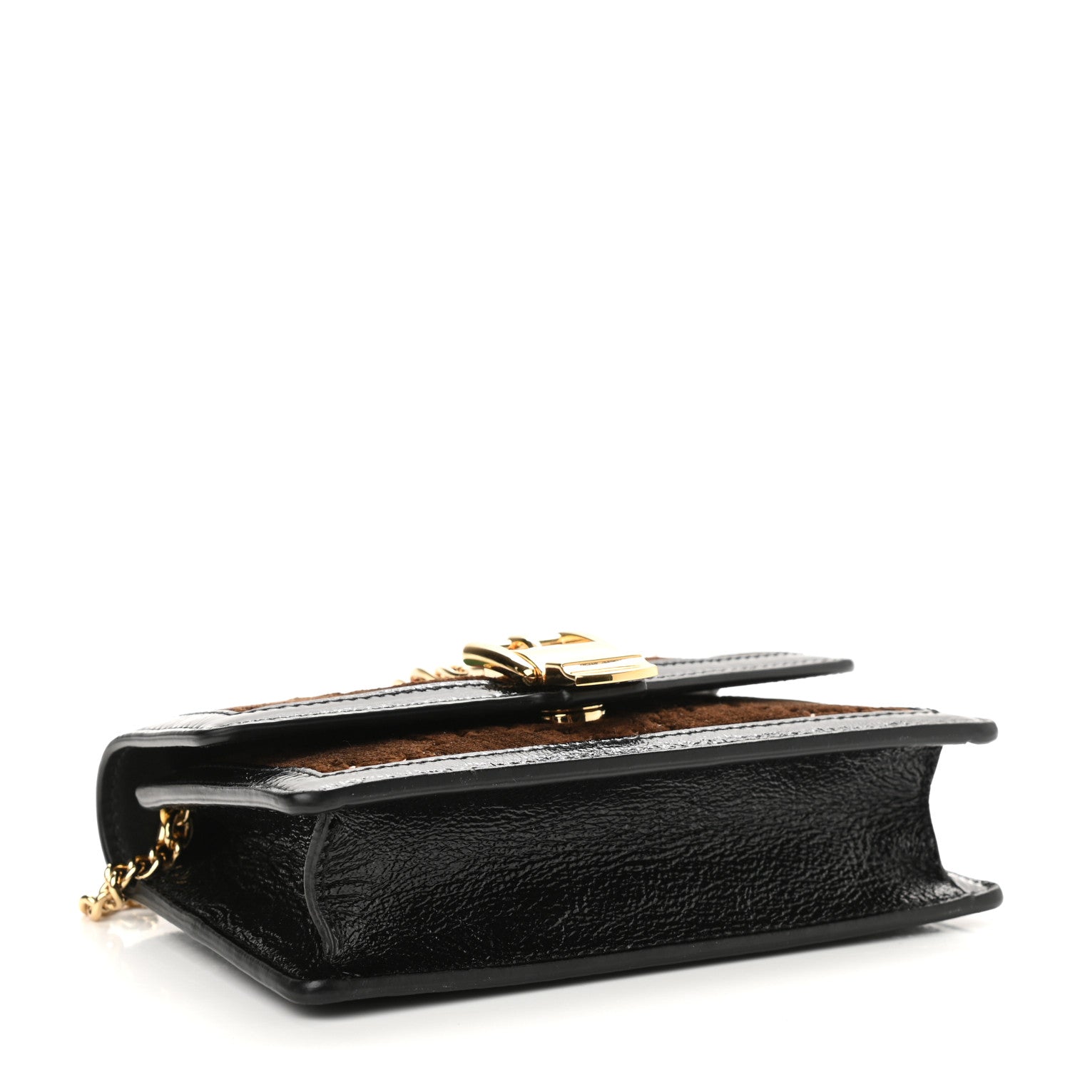 Gucci Velvet GG Monogram Super Mini Sylvie Chain Shoulder Bag Brown 4 of 10