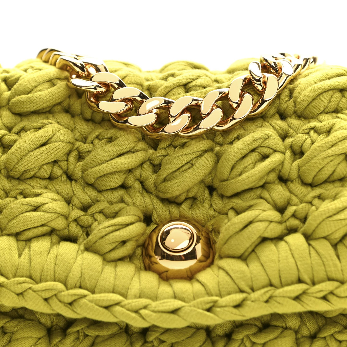 Jersey Crochet Shoulder Bag Kiwi