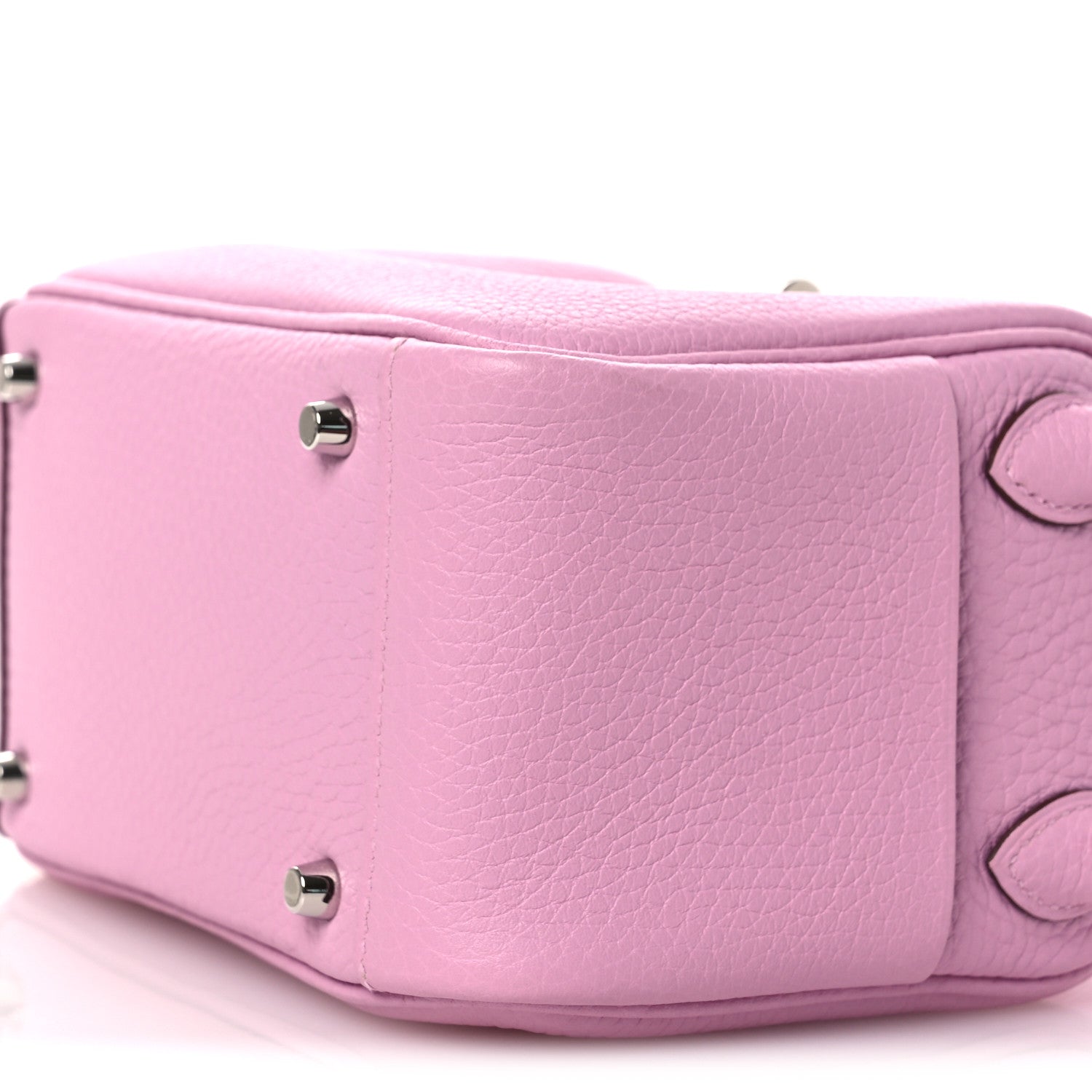 Hermes Taurillon Clemence Mini Lindy 20 Mauve Sylvestre 10 of 14