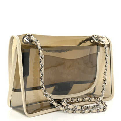 Chanel Lambskin Vinyl Large Naked Flap  Silver 3 of 10