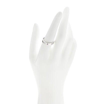 Cartier 18K White Gold Diamond 4mm LOVE Wedding Band Ring 58 8.25 2 of 4