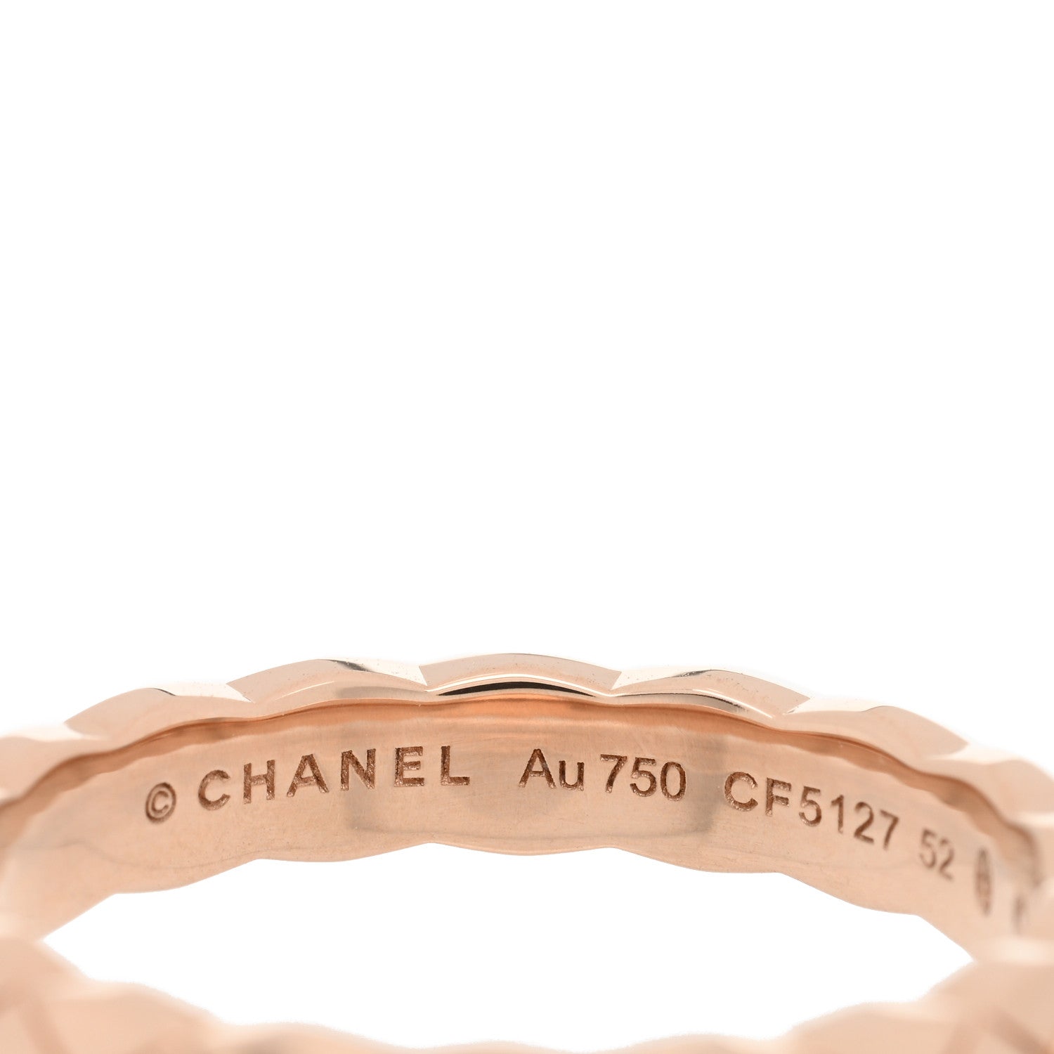 Chanel 18K Beige Gold Mini Coco Crush Ring 52 6 4 of 5