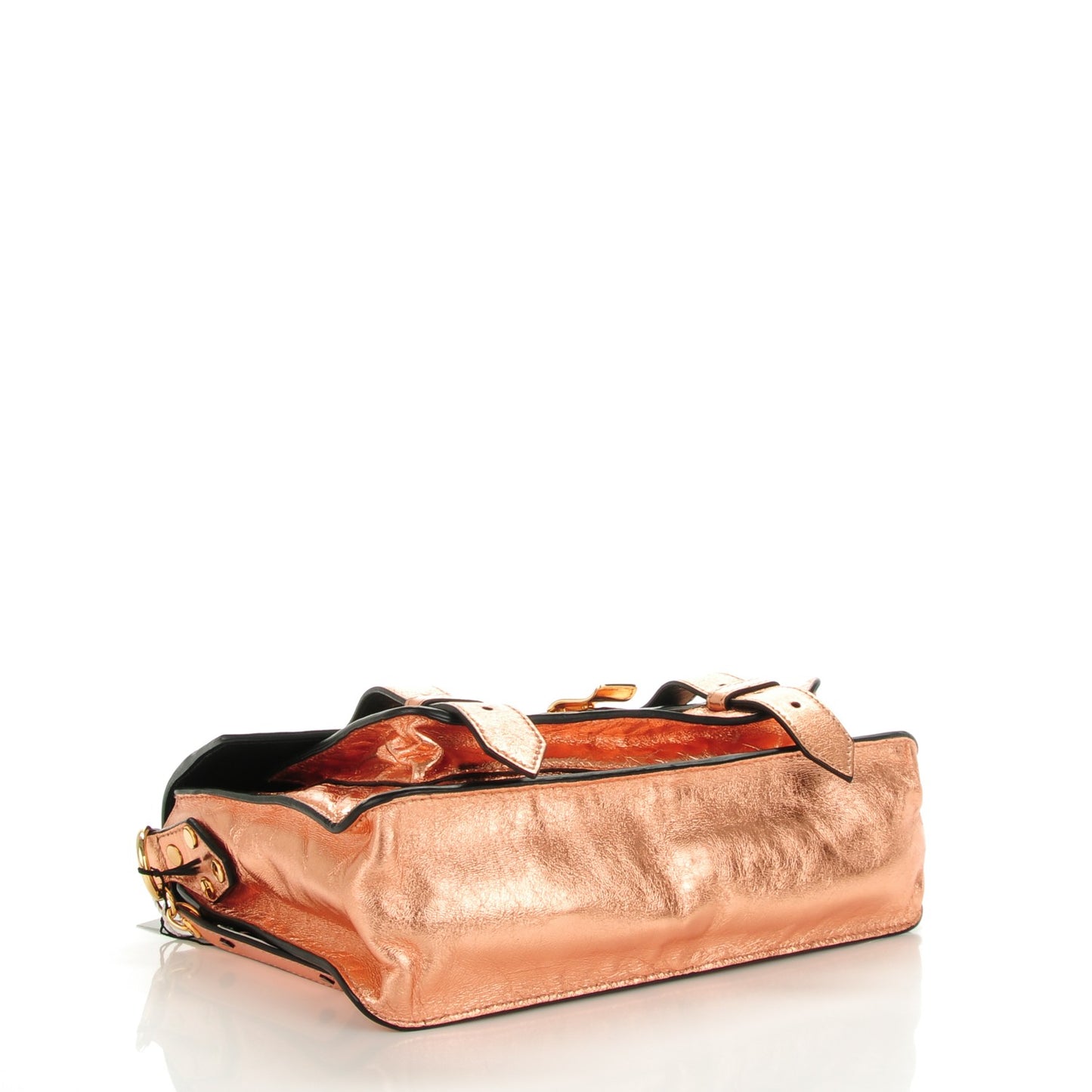 Metallic Lambskin Tiny PS1 Satchel Copper