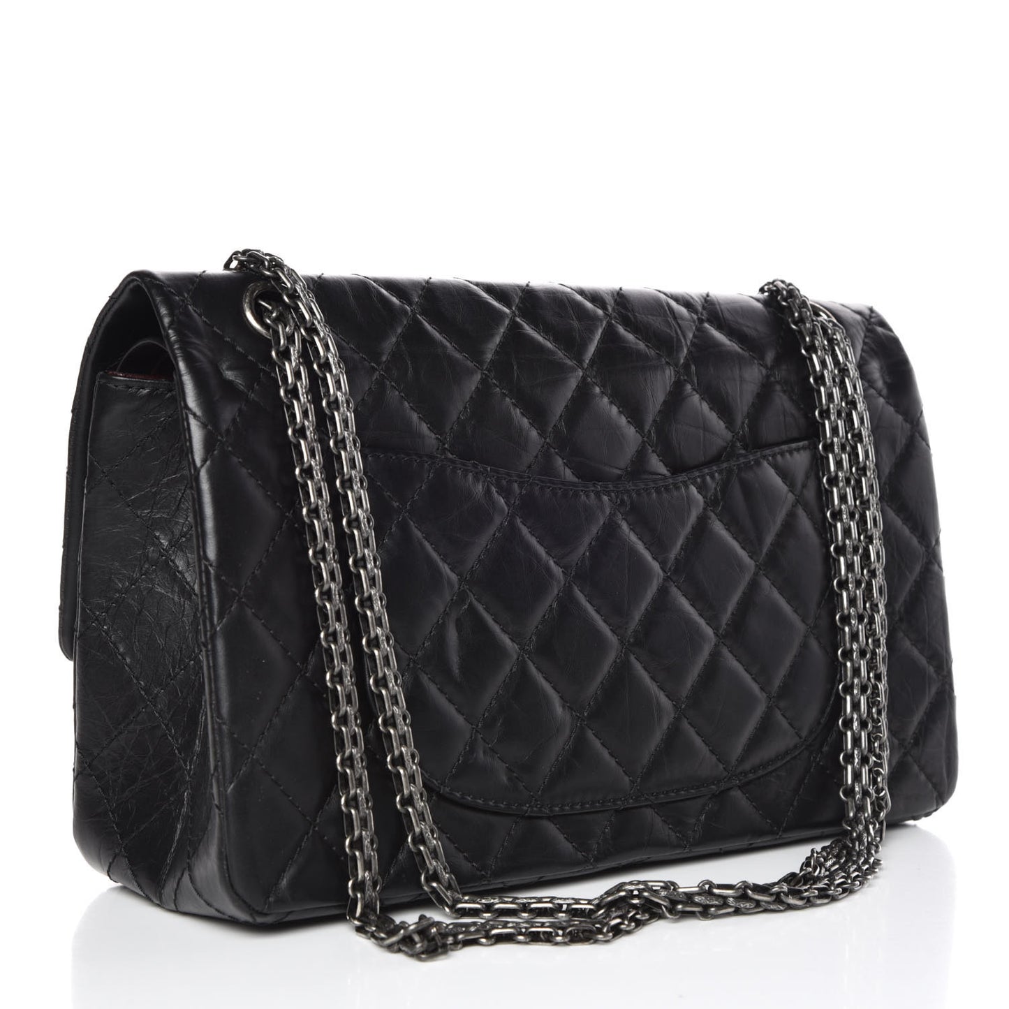 Aged Calfskin Quilted 2.55 Reissue 226 Flap Black