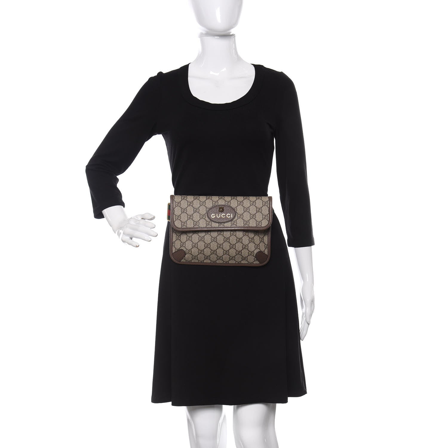 Gucci GG Supreme Monogram Neo Vintage Web Belt Bag Brown 2 of 11