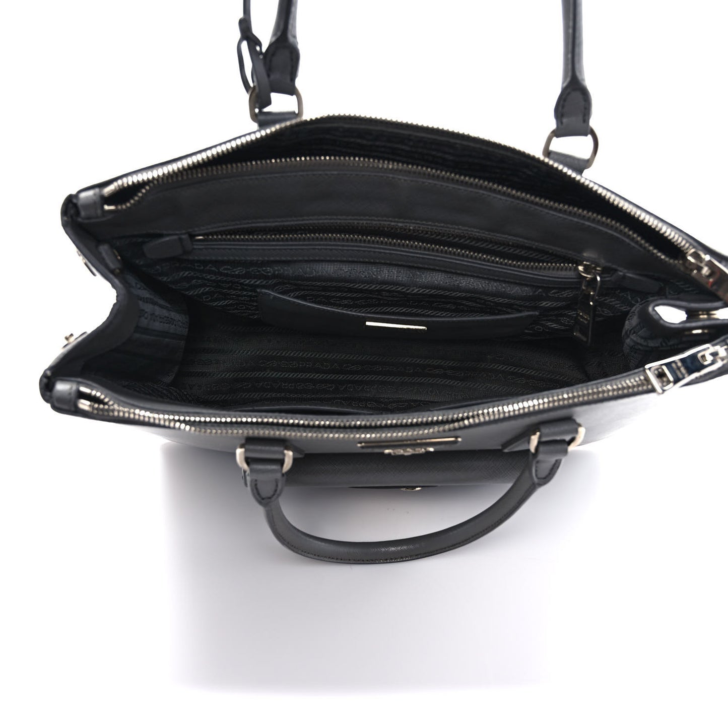 Saffiano Lux Galleria Front Pocket Tote Marmo