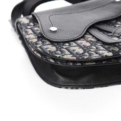 Christian Dior Oblique Saddle Messenger Pouch Beige Black 9 of 13