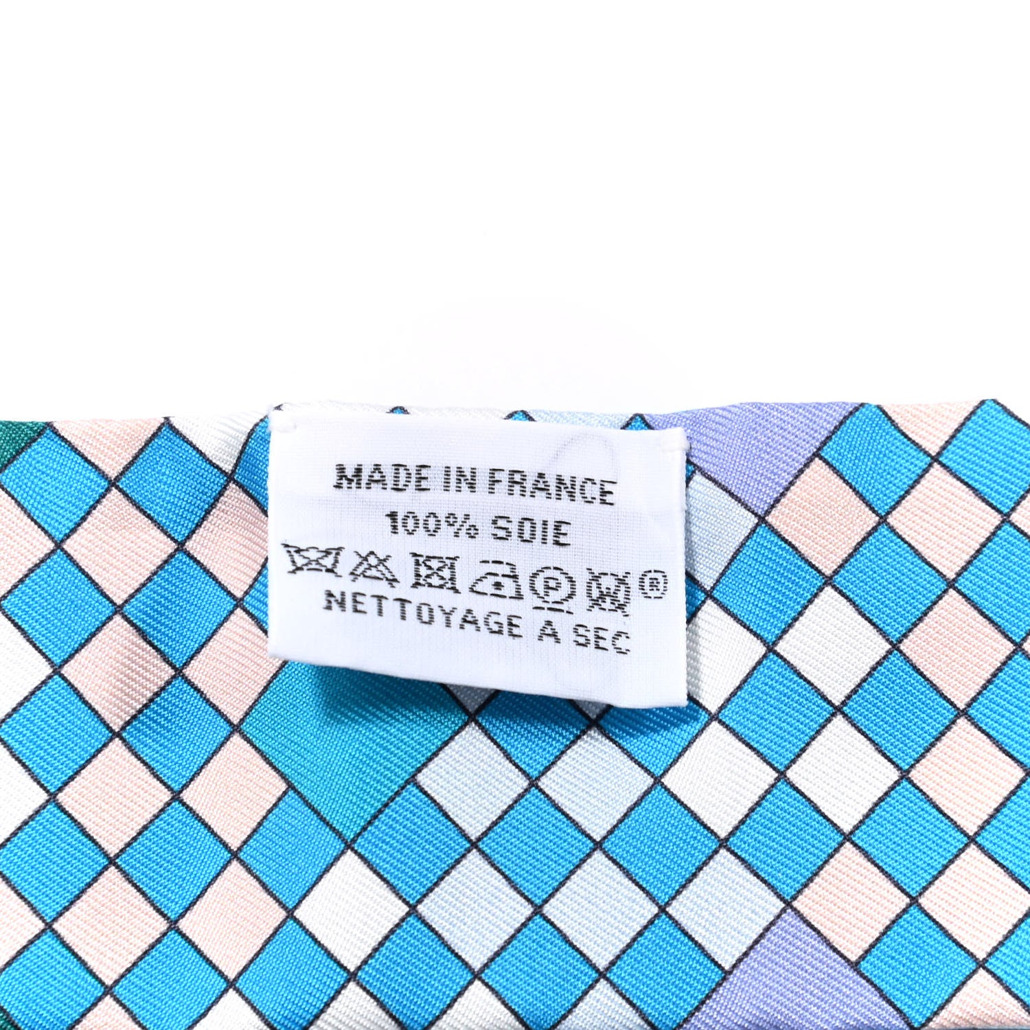 Hermes Silk Colliers De Chiens Remix Twilly White Turquoise 2 of 4