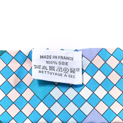 Hermes Silk Colliers De Chiens Remix Twilly White Turquoise 2 of 4