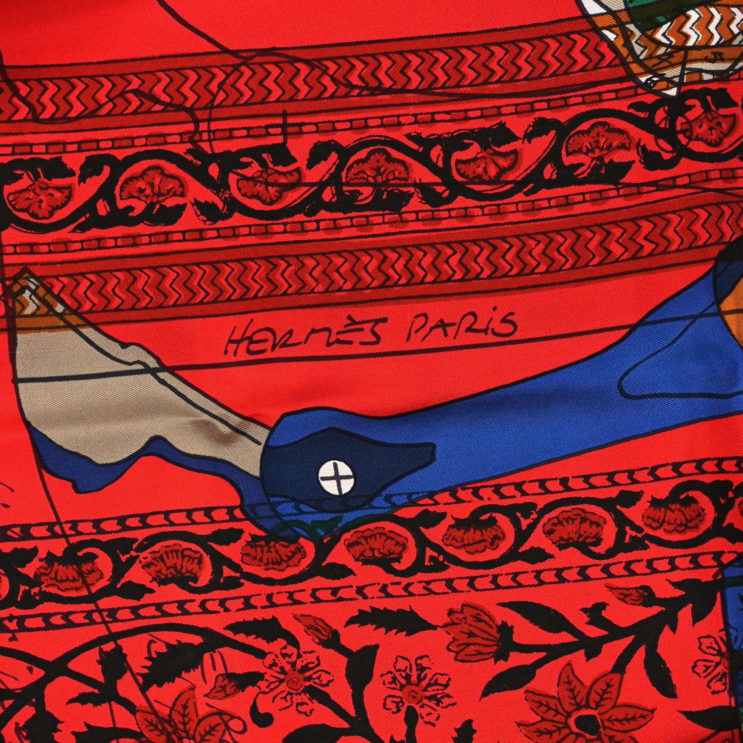 Hermes Silk Le Pegase D'Hermes Shawl 140 2 of 3