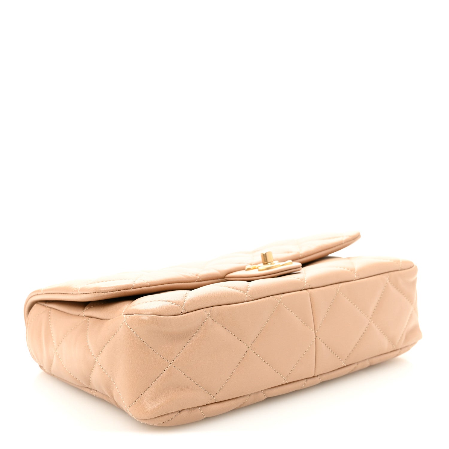 Chanel Lambskin Quilted Large CC Funky Town Flap Beige 4 of 10
