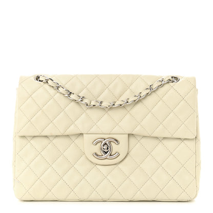 Chanel Washed Caviar Quilted Maxi Single Flap White 1 of 13