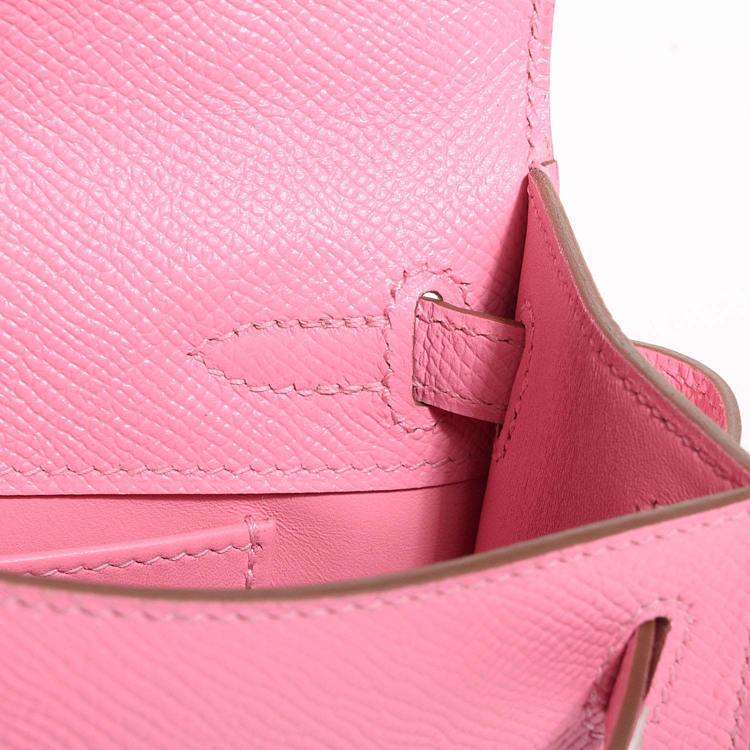Hermes Epsom Kelly Pochette Clutch Rose Confetti 10 of 14