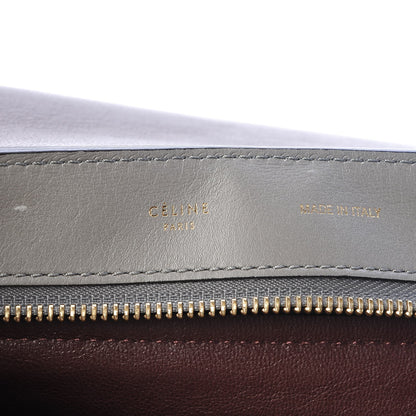 Celine Crocodile Embossed Nubuck Medium Trapeze Grey 6 of 13