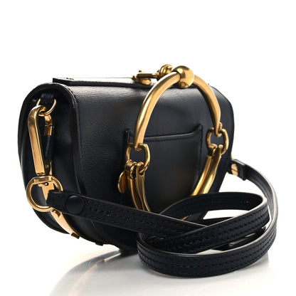Chloe Calfskin Suede Patchwork Small Nile Bracelet Minaudiere Bag Dark Blue 3 of 10