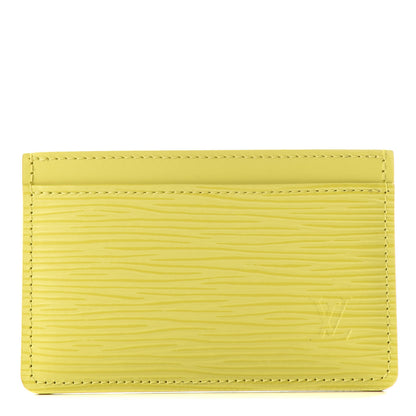 Louis Vuitton Epi Card Holder Vert Acide 1 of 9
