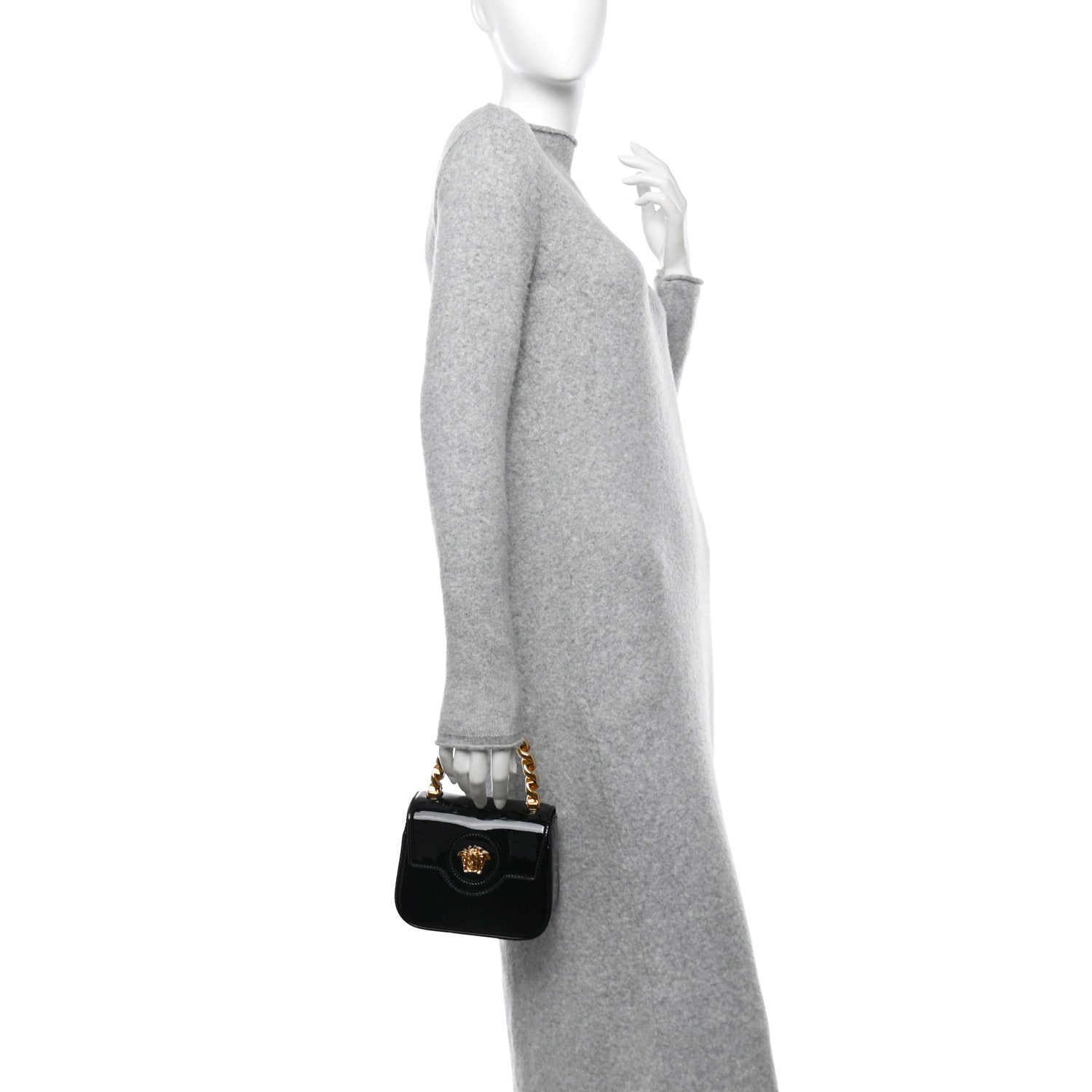 Versace Patent Mini La Medusa Bag Black 2 of 9