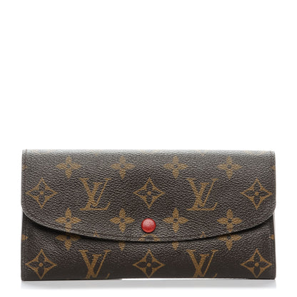 Louis Vuitton Monogram Emilie Wallet Red 1 of 7