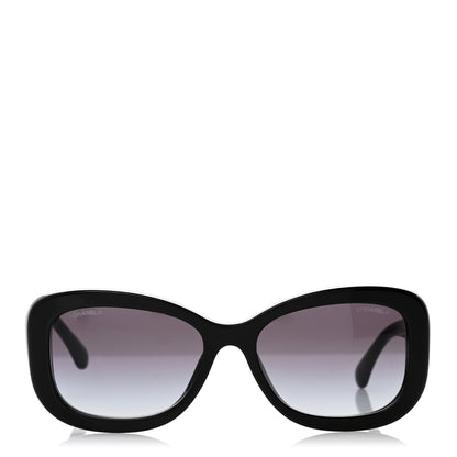 Chanel Acetate Rectangle CC Sunglasses 5468-B-A Black 2 of 9