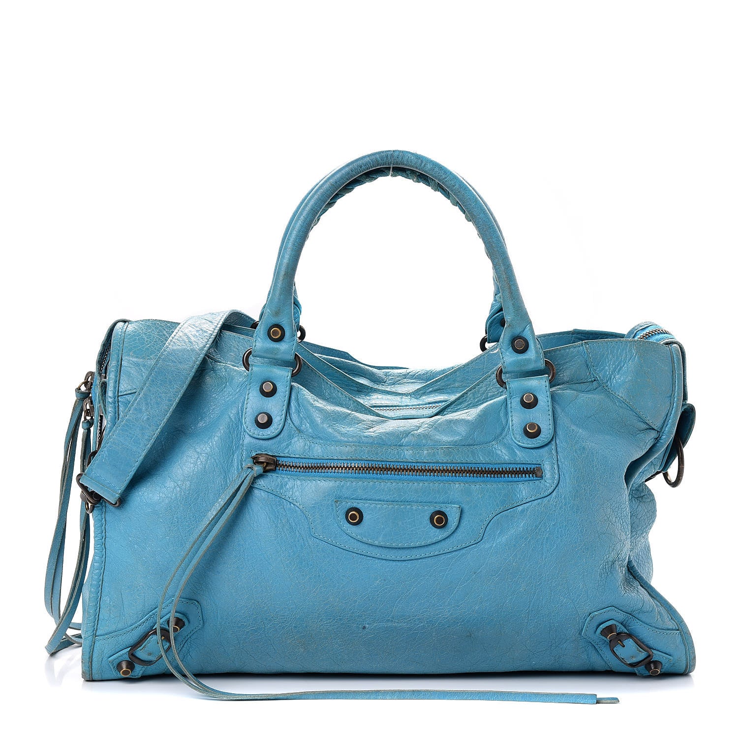 Balenciaga Agneau Classic Hardware City Bleu Paon 1 of 10