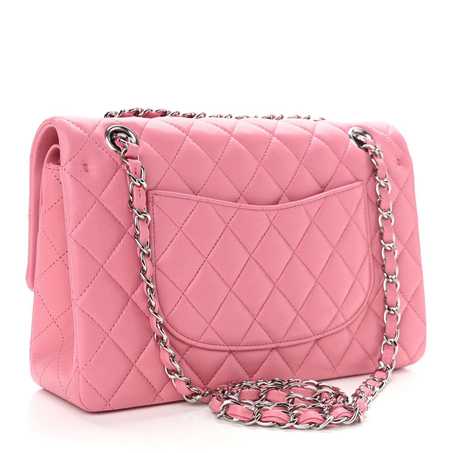 Chanel Lambskin Quilted Medium Double Flap Pink 2 of 9
