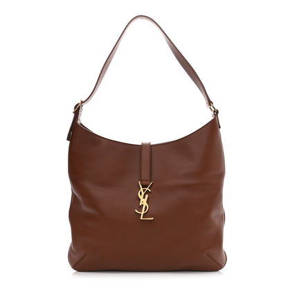 Saint Laurent Calfskin Monogram Hobo Cotto 1 of 10