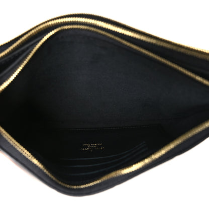 Louis Vuitton Empreinte Double Zip Pochette Black 5 of 9
